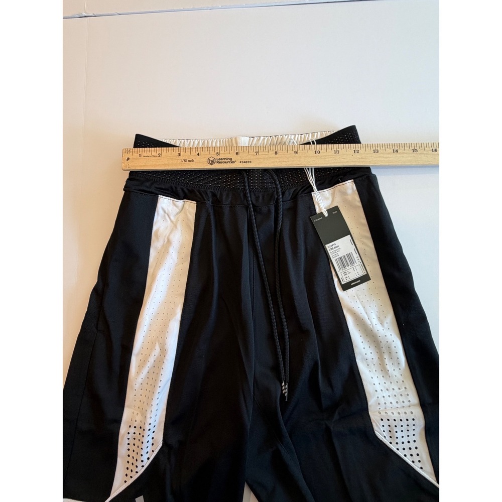 Adidas Basketball Club Shorts Mens Small Black White Climalite NEW - Picture 3 of 5